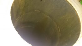 inlet pipe after the chemical cleaning